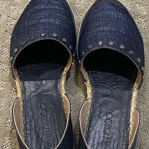 Jimmy Choo Dreya Denim studded espadrilles